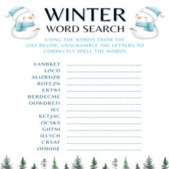 Winter Word Search 2